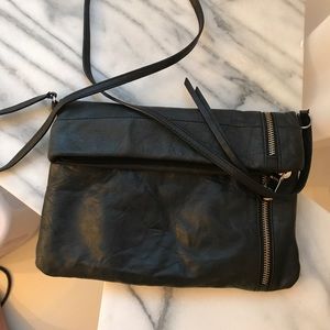 Andrew Marc New York black leather crossbody